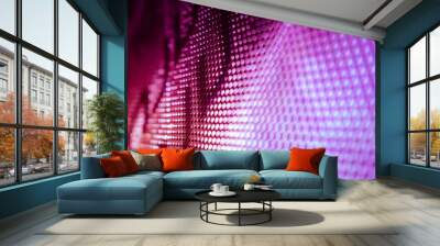 CloseUp LED blurred screen. LED soft focus background. abstract background ideal for design. Wall mural