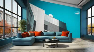 Modern high rise buildings in the city in opaque tones Wall mural