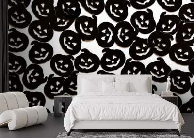 jack lantern halloween confetti pattern Wall mural