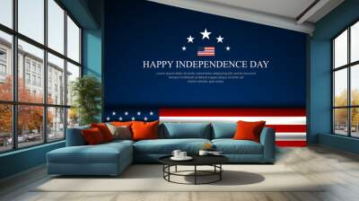 Happy Fourth of July Independence day USA Background Design Wall mural