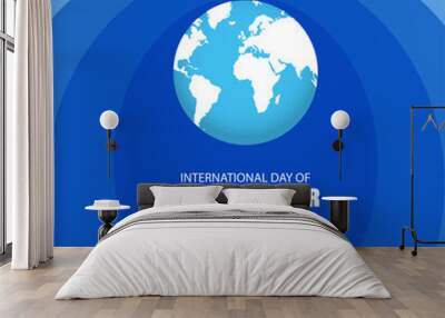 International day of clean air for blue skies background vector illustration Wall mural