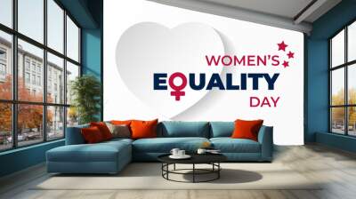 National Women's Equality Day August 26 Background Vector Illustration Wall mural