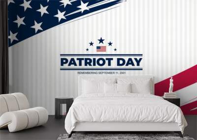 Patriot Day September 11th background vector illustration Wall mural