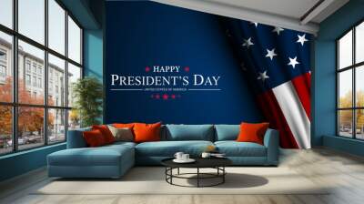 President's Day Background Design. Banner, Poster, Greeting Card. Vector Illustration Wall mural