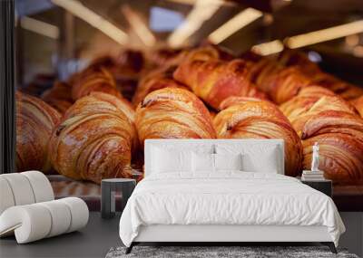 Bakery items are isolated on a white background. Wall mural