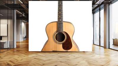 Acoustic guitar isolated on white background Wall mural