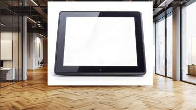 Black tablet computer with blank screen, isolated on white background Wall mural