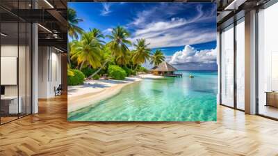 Maldives Islands Ocean Tropical Beach Wall mural