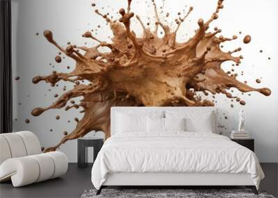 Mud splatter isolated on white background, with clipping path Wall mural