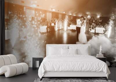 Beautiful wedding dance Wall mural