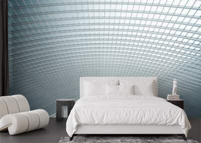 modern roof with concrete arches in perspective Wall mural