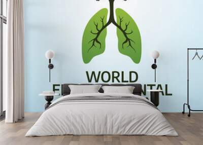 World Environmental Health Day vector design template good for usage. Environmental Health Day design. flat design.eps 10. Wall mural