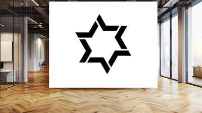 Star logo - abstract symbol rating review sparkle rank ranking web success award magic quality invitation party happiness feedback rate geometric surprise Wall mural