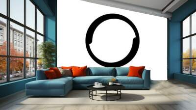 Vortex Spiral logo abstract circle shape - spiral motion twirl twist curve rotation spin whirlpool radial warp geometric shape for businesses - spinning circle Wall mural