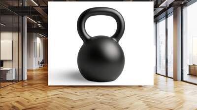 A Sleek and Modern Kettlebell with a Matte Finish | Isolated on Transparent & White Background | PNG File with Transparency Wall mural