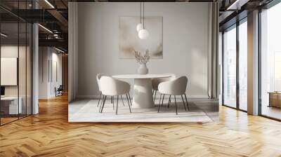 minimal style dining room background.  Wall mural