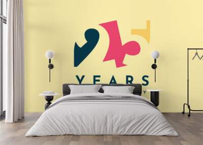 25 years anniversary celebration template design Wall mural