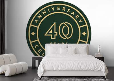 40 Years anniversary celebration design Wall mural