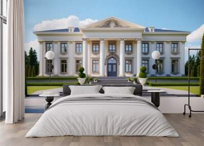 Two floor luxury house concept neoclassic style Wall mural