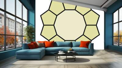 Decagon and pentagons Wall mural