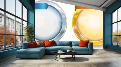 Silver and gold circle frame Wall mural