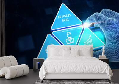 Business goal concept.Business, Technology, Internet and network concept. 3d illustration Wall mural