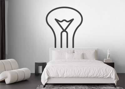 Incandescent bulb icon Wall mural