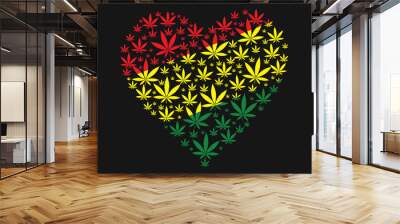 Cannabis Weed T shirt Design Vector Wall mural