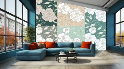 seamless floral pattern Wall mural