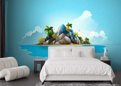 tropical paradise island Wall mural