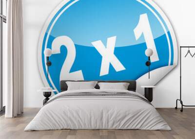 pegatina 2 x 1 con reborde Wall mural