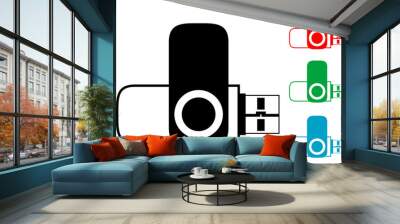 Pictograma pendrive varios colores #2 Wall mural