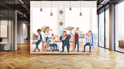 Lunch Time at Office. Vector Illustration. Wall mural