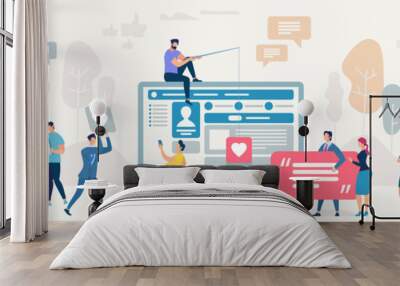 Social Network Site. Vector Illustration. Wall mural