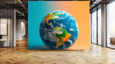 earth day, bright colors, minimalistic background Wall mural