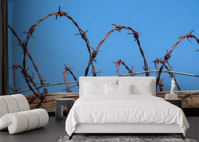 Barbed fence Wall mural