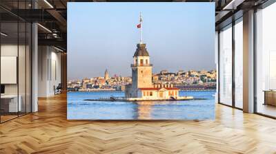 Maiden's Tower in Istanbul in the early morning at dawn Wall mural