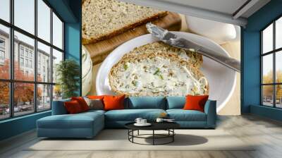 Fresh Baked Whole Grains and Seeded Bread Wall mural