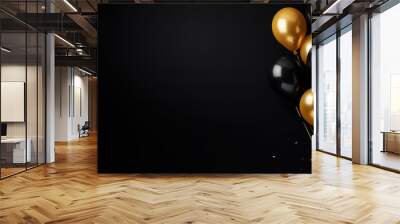 Black and golden balloons for Black Friday Wall mural