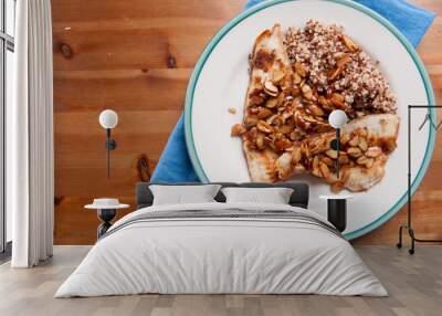 fillet of sole with almonds Wall mural