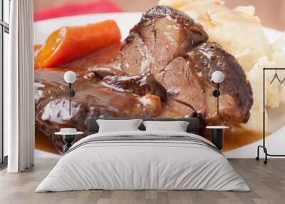 pot roast with mashed potatoes Wall mural