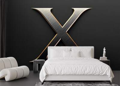 3D logo of X Wall mural