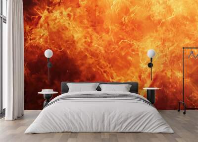 Abstract fire and flames background. Wall mural