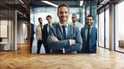 AI generated image of attractive nice man professional office staff Wall mural