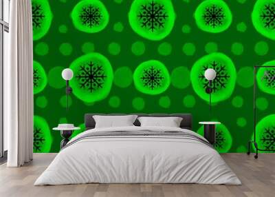 Christmas ice scribble seamless snowflakes pattern for wrapping paper and fabric Wall mural