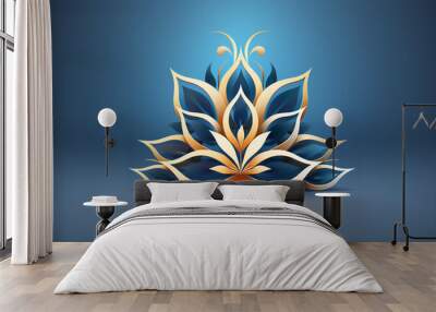 creative illustration generative ai picture zen lotus flower on water meditation harmony spiritualit Wall mural