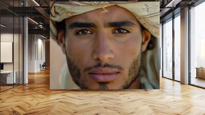 Generative AI picture Portrait of traditional arabian person people in ethnic clothes in real life Wall mural