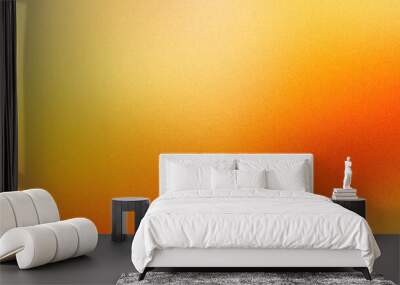 Grainy gradient from orange to yellow, creating an atmosphere of warmth and sunlight. Grainy gradients style, vintage noise, abstract background Wall mural