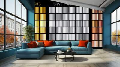 gold, silver, bronze gradients Wall mural