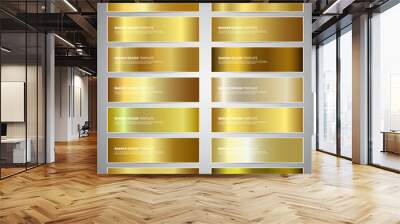 gold gradient vector banners Wall mural